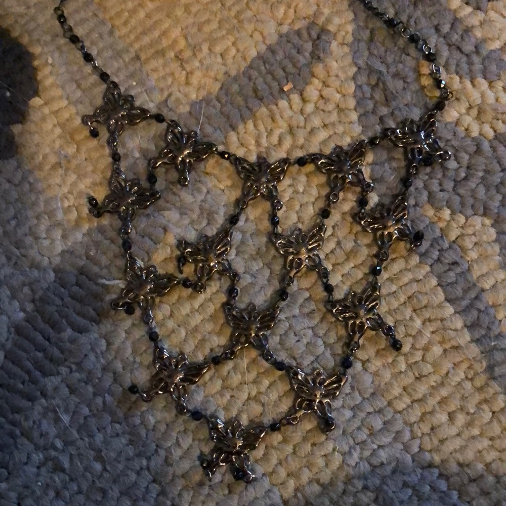 Butterfly tiered necklace